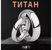 Кольцо из титана в классическом стиле INFY RTI-0001