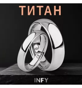 Кольцо из титана в классическом стиле INFY RTI-0001