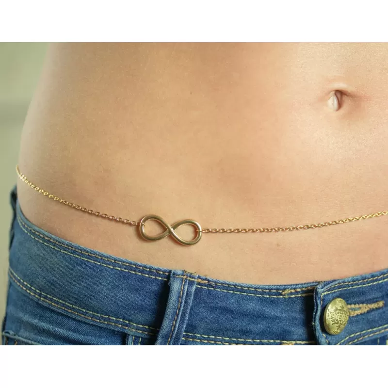 Нательная цепочка Chersy ALBC-4006-GD на талию с символом бесконечности
