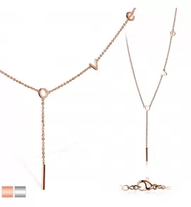 Колье в виде цепочки с буквами "Love" TATIC SNP-03 из стали