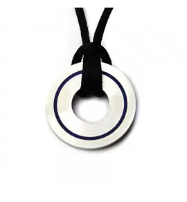 Мужской кулон из стали CARRAJI PST13x в форме шайбы на шнурке