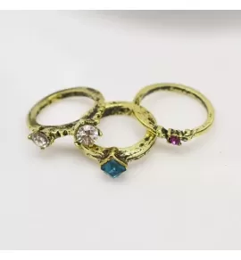 Набор колец на фалангу ALFR-1082-AG в винтажном стиле