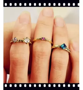 Набор колец на фалангу ALFR-1082-AG в винтажном стиле