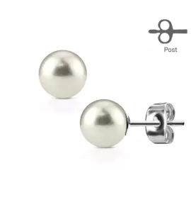 Серьги-гвоздики TATIC SE3090 c искусственным жемчугом