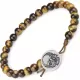Браслет Everiot Select LNS-0204 из камня тигровый глаз с черепом
