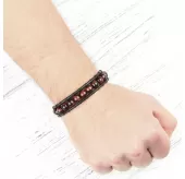 Браслет Everiot Select LNS-3039 из камня бычий глаз с кельтским узлом