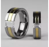 Кольцо из титана Spikes R-TI-3105L с фианитом