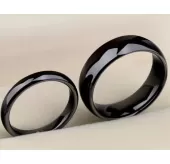 Черное кольцо из керамики Everiot RCM-0002 парное, обручальное