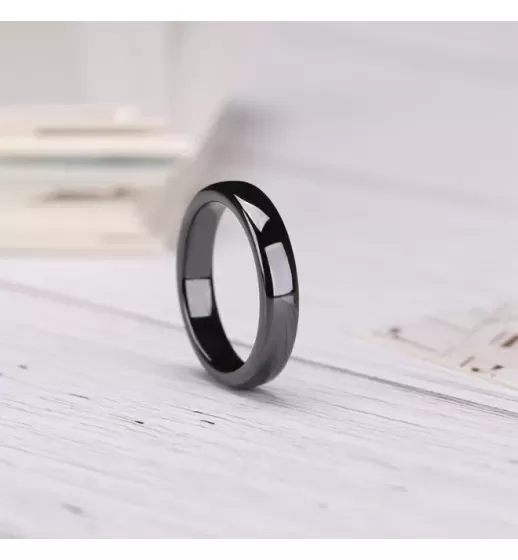 Черное кольцо из керамики Everiot RCM-0002 парное, обручальное