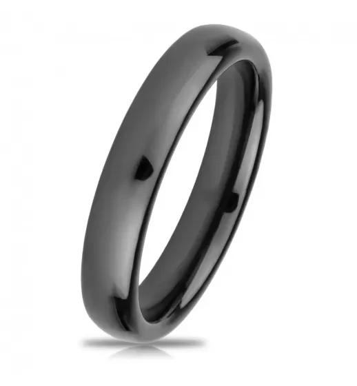 Черное кольцо из керамики Everiot RCM-0002 парное, обручальное