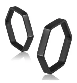 Черное кольцо из стали TATIC RSS-5070 шестиугольное, необычное