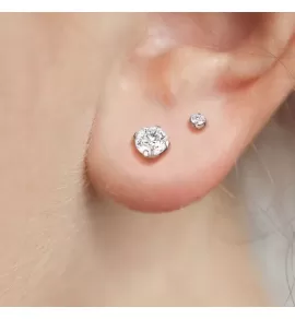 Набор серьги-гвоздики 4 шт. из стали TATIC SET-1/2xSERD с фианитами 2, 3, 4, 5 мм