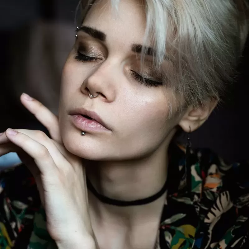 Кольцо кликер с несъемным шариком из стали PiercedFish RH91-RD серьга для пирсинга септума носа, хряща уха, трагуса, хеликса, брови, губ, пупка, сосков