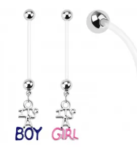 Серьга для пирсинга пупка PiercedFish NPG15239 для беременных