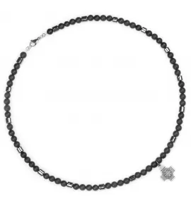 Мужской чокер из агата и гематита с крестом Everiot Select select LNS-2197