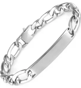 Мужской браслет-цепочка Everiot SB-ZS-7638 с пластиной для гравировки из стали