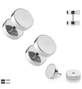 Серьги-гвоздики (фейк-плаг, обманка в ухо, имитация пирсинга) EVERIOT MJ-PSFX-97 из стали