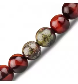 Браслет Шамбала со знаками зодиака Everiot Select LNS-6010 из камня бычий глаз и яшмы