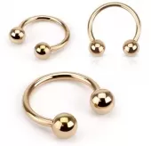 Циркуляр (подкова) из стали PiercedFish GRH серьга для септума носа, хеликса уха, трагуса, брови, губы, пупка, сосков, пирсинга смайл