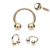 Циркуляр (подкова) из стали PiercedFish GRH серьга для септума носа, хеликса уха, трагуса, брови, губы, пупка, сосков, пирсинга смайл