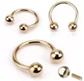 Циркуляр (подкова) из стали PiercedFish GRH серьга для септума носа, хеликса уха, трагуса, брови, губы, пупка, сосков, пирсинга смайл
