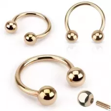 Циркуляр (подкова) из стали PiercedFish GRH серьга для септума носа, хеликса уха, трагуса, брови, губы, пупка, сосков, пирсинга смайл