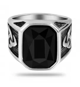 Мужской перстень из стали TATIC RSS-4567-ST со скандинавским узором трикветр