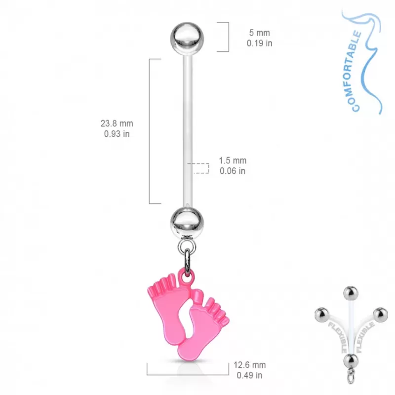 Пирсинг пупка банан PiercedFish NPG-1003 для беременных