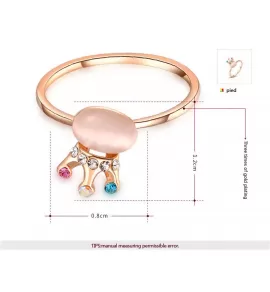 Кольцо ROZI RG-79215B с короной и разноцветными кристаллами