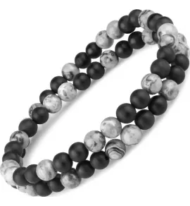 Браслет на резинке Everiot Select LNS-3095 из агата и яшмы