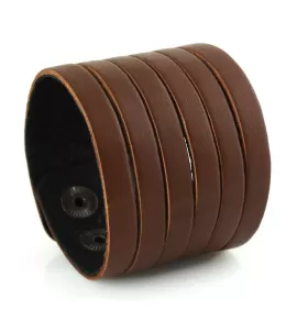 Кожаный браслет мужской Scappa P-600 коричневый