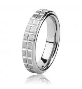 Кольцо из карбида вольфрама INFY R-TG-5029 с объемным рельефом