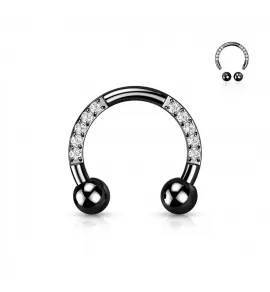 Циркуляр (подкова) с внешней резьбой из титана Pirslab T23H05-K серьга для септума, хряща уха, брови, носа, губ, пупка, сосков, пирсинга смайл