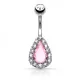Серьга для пирсинга пупка PiercedFish N15802 с фианитами