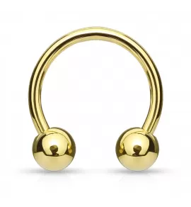 Циркуляр (подкова) PiercedFish GDPH серьга для септума, хеликса, трагуса, брови, губы, пупка, сосков, пирсинга смайл