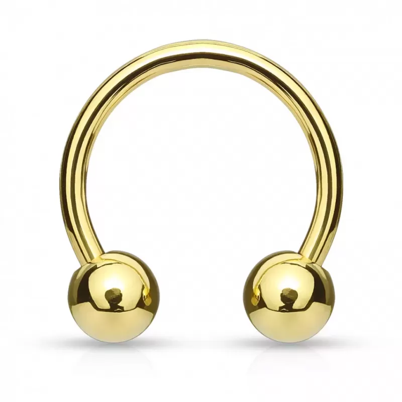 Циркуляр (подкова) PiercedFish GDPH серьга для септума, хеликса, трагуса, брови, губы, пупка, сосков, пирсинга смайл