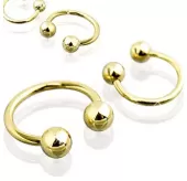 Циркуляр (подкова) PiercedFish GDPH серьга для септума, хеликса, трагуса, брови, губы, пупка, сосков, пирсинга смайл