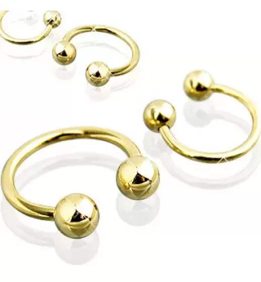 Циркуляр (подкова) PiercedFish GDPH серьга для септума, хеликса, трагуса, брови, губы, пупка, сосков, пирсинга смайл