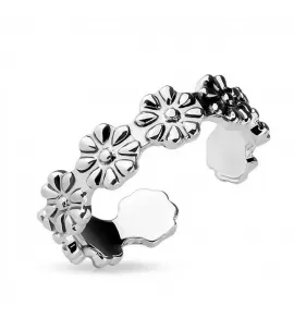 Безразмерное незамкнутое кольцо для пальцев ног/на фалангу TATIC R-A16509 с цветками