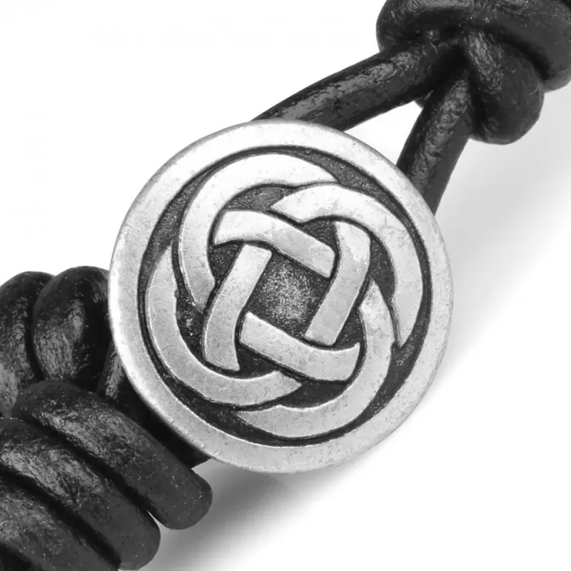 Плетеный браслет Everiot Select LNS-3042 из змеевика с кельтским узлом