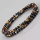 Браслет на резинке Everiot Select LNS-0231 из камня тигровый глаз и граненого агата