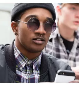 Циркуляр (подкова) из стали с шипами и внешней резьбой PiercedFish HT02-K серьга для септума, хряща уха, брови, губы, пупка, сосков, пирсинга смайл