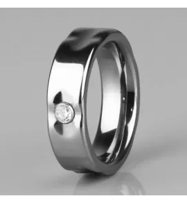 Кольцо из карбида вольфрама INFY TU-028037 с фианитом