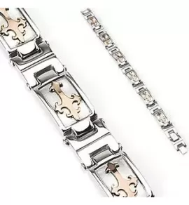 Мужской браслет TATIC SSBH-0818 из стали, с крестами золотистого цвета