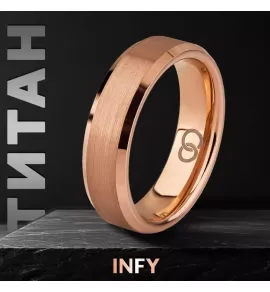 Кольцо из титана в классическом стиле матовое INFY RTI-4513