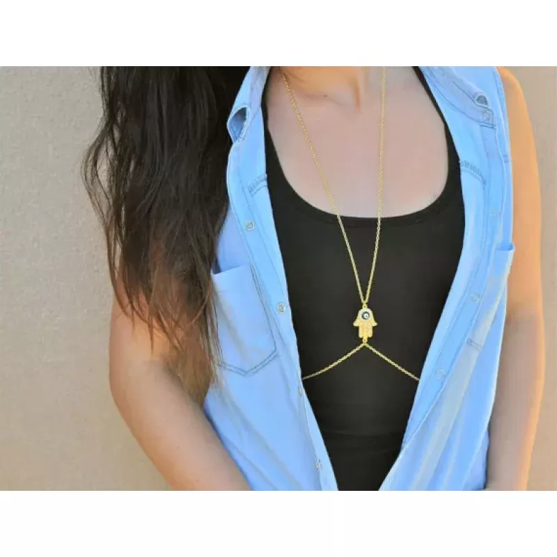 Нательная цепочка Chersy ALBC-4070 с амулетом "рука бога"