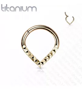 Кольцо кликер из титана Pirslab RHT90-RD серьга для пирсинга септума, трагуса и хеликса, брови, сосков