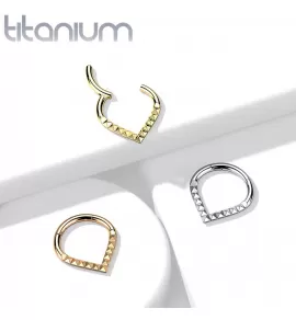 Кольцо кликер из титана Pirslab RHT90-RD серьга для пирсинга септума, трагуса и хеликса, брови, сосков