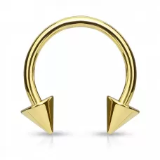 Циркуляр (подкова) из стали с шипами PiercedFish GDPH02 серьга для септума, хряща уха, брови, губы, пупка, сосков, пирсинга смайл