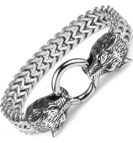 Мужской браслет-цепочка с головой волка Everiot SB-ZS-6234 из стали